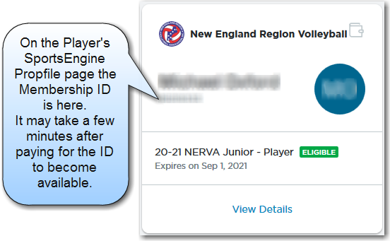 Location of Membership ID Location of Membership ID on SportsEngine